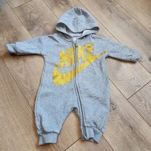 3 Months Goths Gray And Gold Nike Romper